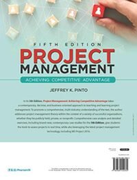 PROJECT MANAGEMENT: ACHIEVING COMPETITIVE ADVANTAGE, 5E
