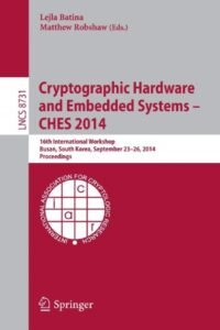 CRYPTOGRAPHIC HARDWARE AND EMBEDDED SYSTEMS