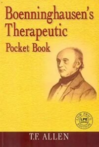 BOENNINGGHAUSEN'S THERAPEUTIC POCKET BOOKFOR HOMEOPATHIC PHYSICIANS