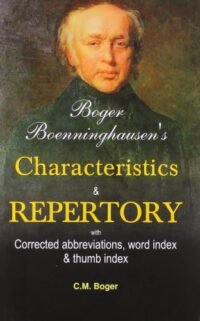 BOGER BOENNINGHAUSEN'S CHARACTERISTICS & REPERTORY WITH CORRECTED ABBREVIATIONS WORD INDEX & THUMB INDEX
