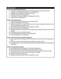 DISASTER MANAGEMENT - FUTURE CHALLENGES AND OPPORTUNITIES - FUTURE CHALLENGES AND OPPORTUNITIES